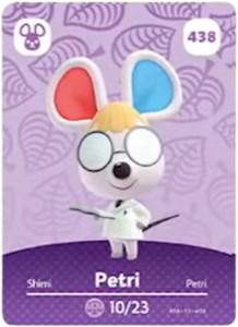 438 Petri Authentic Animal Crossing Amiibo Card - Series 5