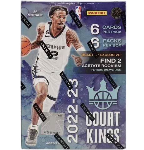 2022-23 Panini NBA Basketball Court Kings Blaster Box (6 Packs Per Box)