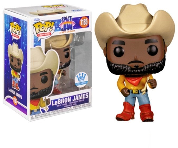 Funko POP! Movies: Space Jam A New Legacy - Cowboy LeBron James #1185 Exclusive Vinyl Figure (Box Wear)