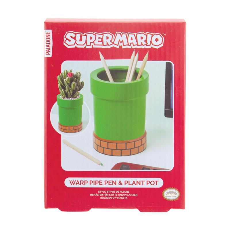 Super Mario Warp Pipe Pen & Plant Pot [Paladone]