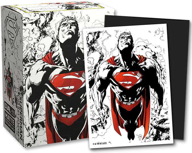 Dragon Shield - Dual Matte Art Standard Size Sleeves 100ct - Superman Core Red/White