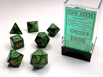 Chessex - Speckled Polyhedral 7-Die Dice Set - Golden Recon