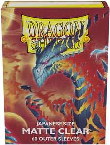 Dragon Shield - Japanese Small Size Matte Outer Sleeves 60ct - Clear