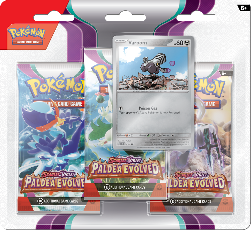 Pokemon Scarlet & Violet: Paldea Evolved - 3 Pack Blister - Varoom