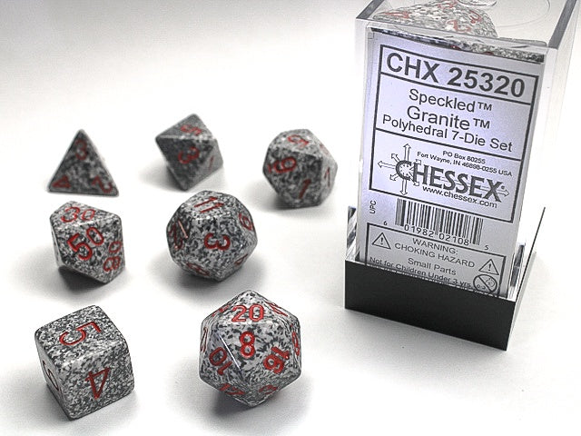 Chessex - Speckled Polyhedral 7-Die Dice Set - Granite