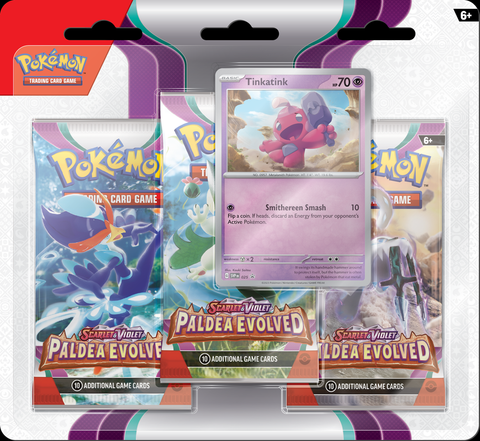 Pokemon Scarlet & Violet: Paldea Evolved - 3 Pack Blister - Tinkatink