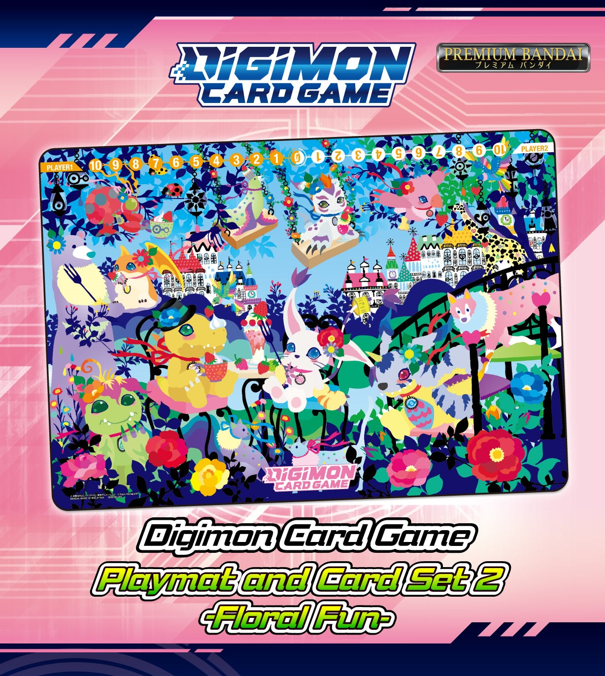 Digimon Card Game - Playmat and Card Set 2 - Floral Fun [PB-09]