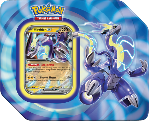 Pokemon: Paldea Legends Tin - Miraidon ex (Violet Purple)