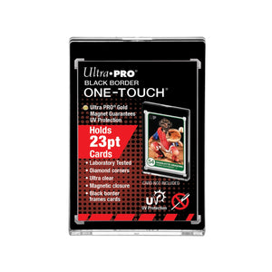 Ultra Pro - 23PT Black Border UV ONE-TOUCH Magnetic Holder (Fits Trading Card Game Size Cards)