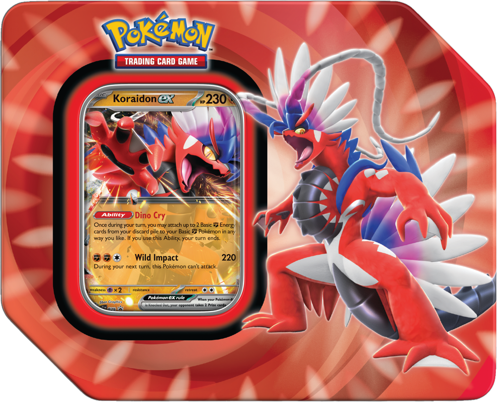 Pokemon: Paldea Legends Tin - Koraidon ex (Scarlet Red)