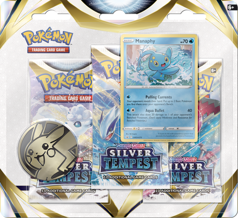 Pokemon Silver Tempest - 3 Pack Blister - Manaphy