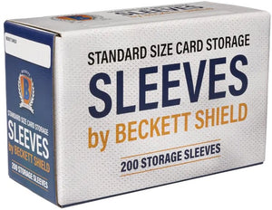 Beckett Shield - Standard Size Card Storage Sleeves Semi-Rigid Storage 2.5" x 3.5" - 200CT