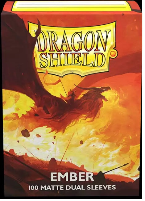 Dragon Shield - Standard Size Matte Dual Sleeves 100ct - Ember