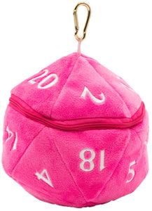 D20 Dice Bag 6.5" Plush - Hot Pink