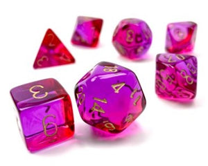 Chessex - Gemini Polyhedral 7-Die Dice Set - Red-Violet/Gold
