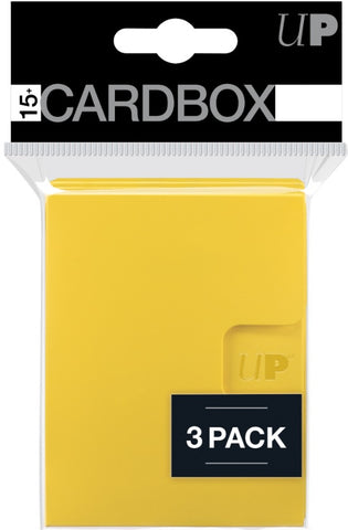 Ultra Pro 15+ Card Box Pro 3-Pack - Yellow