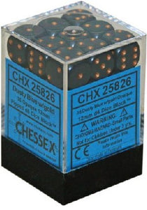 Chessex - Opaque 36D6-Die Dice Set - Dusty Blue/Copper 12MM