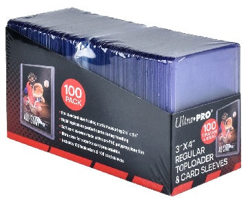 Ultra Pro - 3" X 4"  Regular Toploader & Card Sleeves Combo - 100ct Top Loader