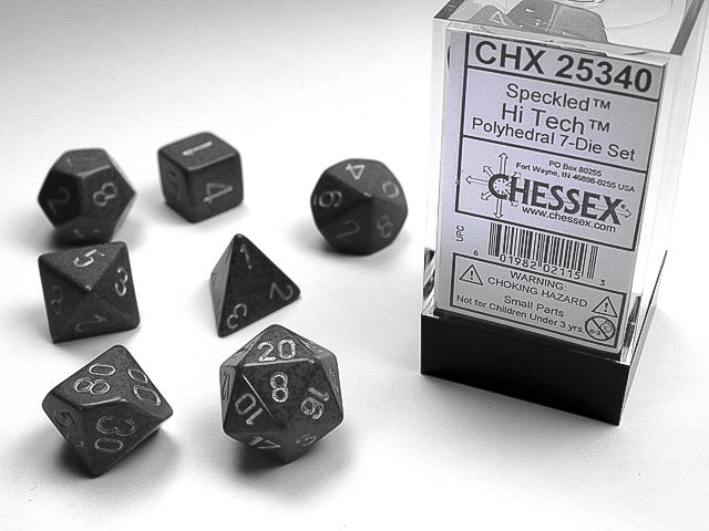 Chessex - Speckled Polyhedral 7-Die Dice Set - Hi-Tech