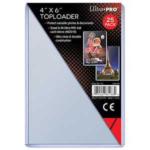 Ultra Pro - Toploader 4" x 6" 25ct (101.6mm x 152.4mm) (For Photos and other collectibles)