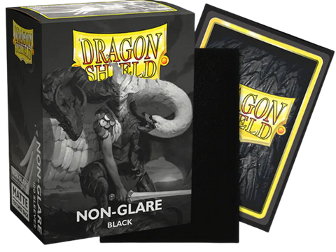 Dragon Shield - Standard Size Non Glare Matte Sleeves 100ct - Black