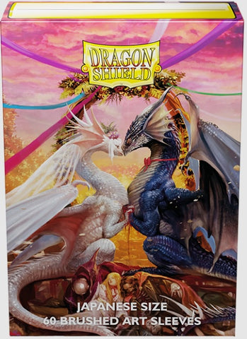 Dragon Shield - Japanese Small Size Brushed Art Sleeves 60ct - Valentine Dragons 2023