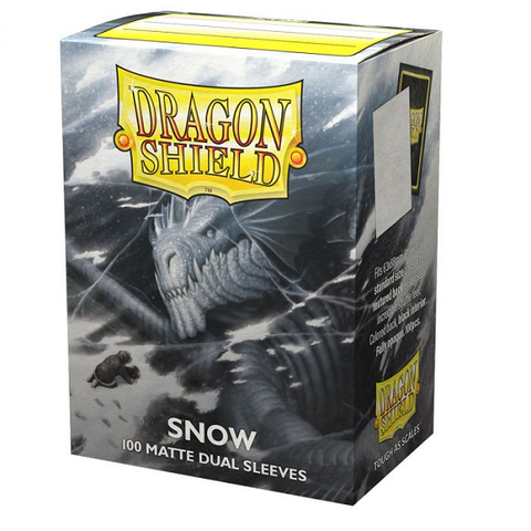 Dragon Shield - Standard Size Matte Dual Sleeves 100ct - Snow