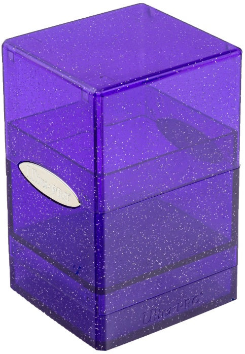 Ultra Pro Satin Tower Glitter Deck Box 100+ - Purple
