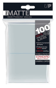 Ultra Pro Standard Size Deck Protector Card Sleeves Pro-Matte 100ct - Clear