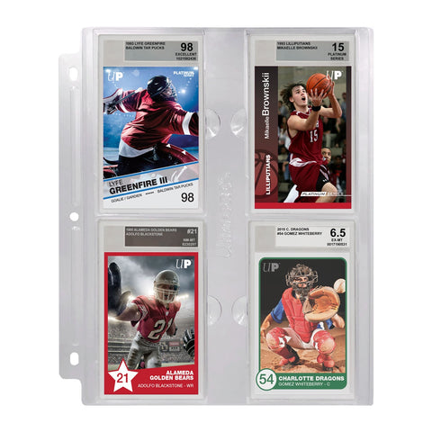 Ultra Pro - 4 Pocket Page for Beckett Graded Slabs (1x Single Page for BGS)