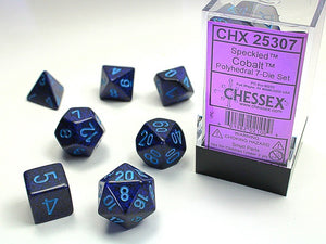 Chessex - Speckled Polyhedral 7-Die Dice Set - Cobalt