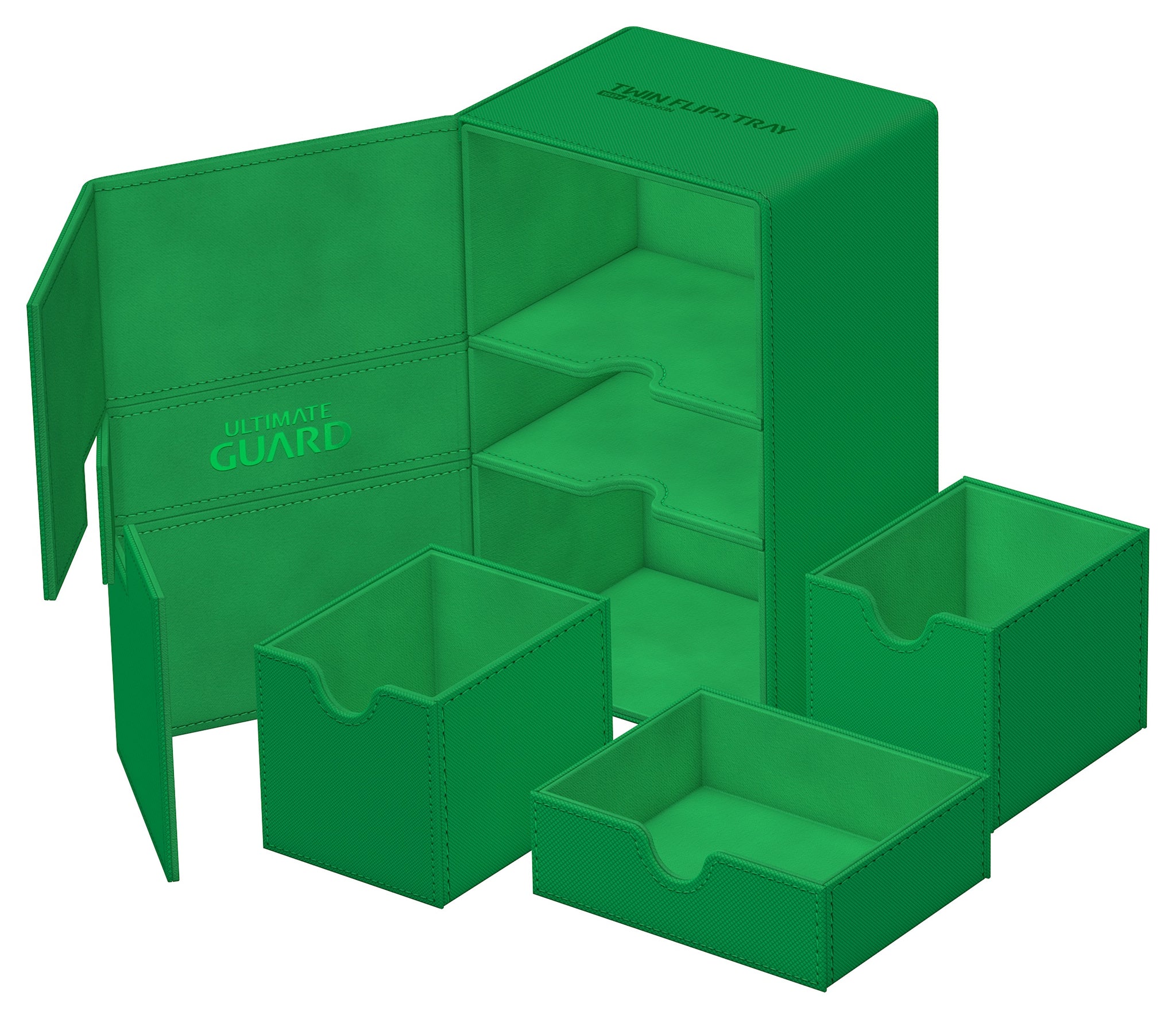 Ultimate Guard: Deck Case: Twin Flip N Tray XenoSkin 160+ Monocolor - Green