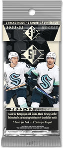 2022-23 Upper Deck SP Hockey Hanger Pack (3 Packs (5 Cards Per Pack)