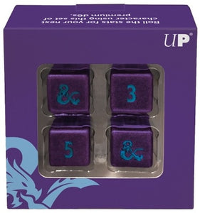Ultra Pro: Heavy Metal D20 4 Dice Set: Phandelver Champaign - Royal Purple and Sky Blue