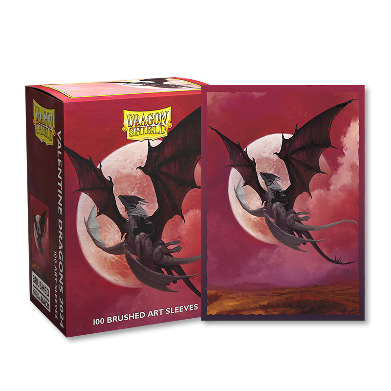 Dragon Shield - Standard Size Brushed Art Sleeves 100ct - Valentines 2024