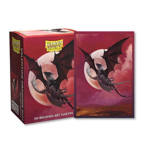 Dragon Shield - Standard Size Brushed Art Sleeves 100ct - Valentines 2024