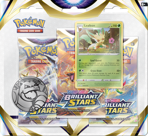 Pokemon Brilliant Stars - 3 Pack Blister - Leafeon