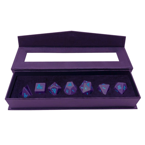 Ultra Pro: Heavy Metal D20 7 RPG Dice Set: Phandelver Champaign - Royal Purple and Sky Blue