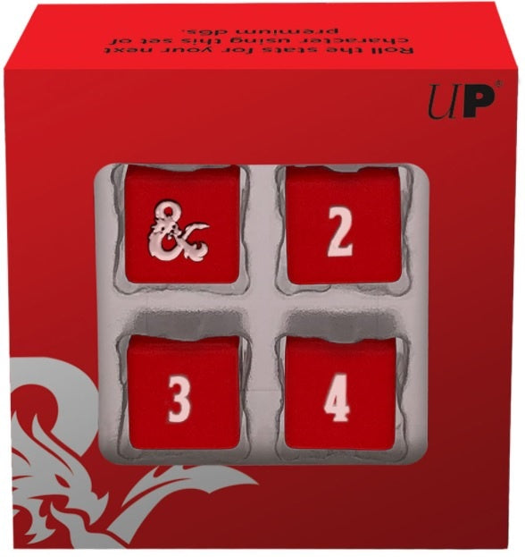 Ultra Pro - Dungeons & Dragons: Heavy Metal  4D6 Set - Red/White