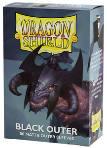 Dragon Shield - Standard Size Matte Outer Sleeves 100ct - Black