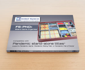 Folded Space - Board Game Organizer - Pandemic stand alone titles (supports Pandemic: Iberia, Pandemic: Rising Tide, or Pandemic:  Fall of Rome)