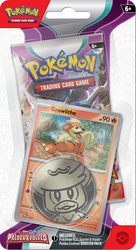 Pokemon Scarlet & Violet: Paldea Evolved - Checklane Blister Pack - Growlithe