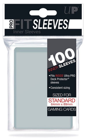 Ultra Pro - PRO-Fit Standard Deck Inner Sleeves 64mm x 89mm - Clear (100ct)