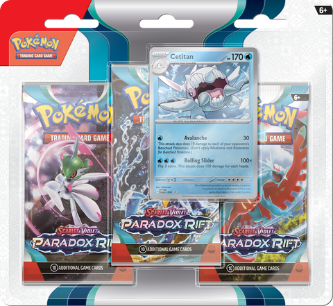 Pokemon Scarlet & Violet: Paradox Rift - 3 Pack Blister - Cetitan