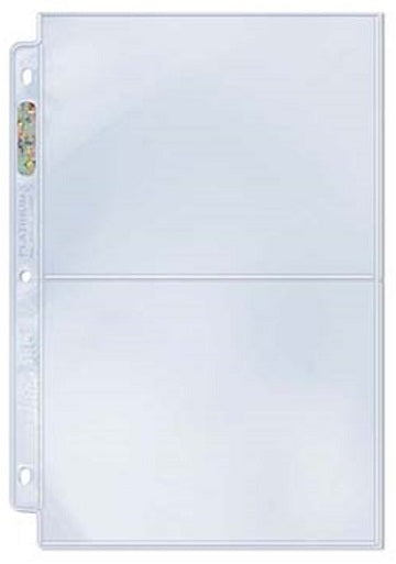Ultra Pro - 2-Pocket Binder Pages - Protects Photo Prints up to 5" x 7" - 100ct Box Clear