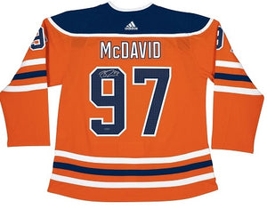 UDA Upper Deck Authenticated Autographed Connor McDavid Authentic Edmonton Oilers Adidas Orange NHL Hockey Jersey (Special Order) (Local Pick-Up Only)