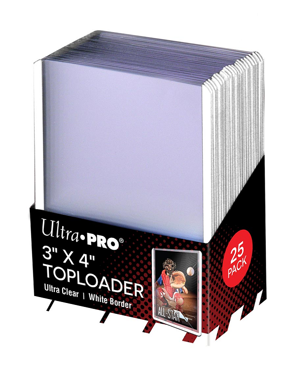 Ultra Pro - Toploader 3" X 4" 25ct - White Border