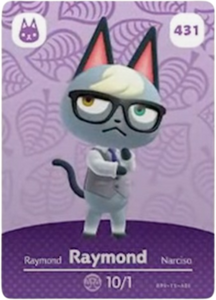 431 Raymond Authentic Animal Crossing Amiibo Card - Series 5