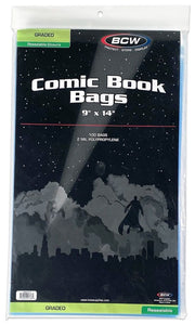 BCW: Resealable Graded Comic Book Bags 9" x 14" - 100ct