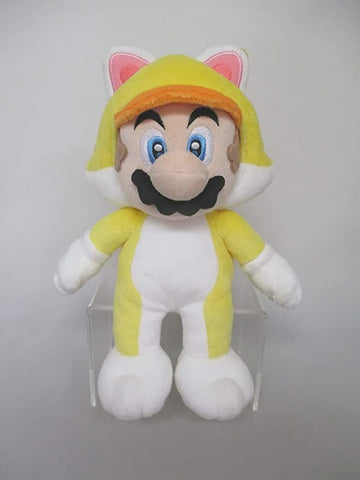 Super Mario 3D World C3003 Yellow Neko Cat Sanei 2014 Plush Stuffed 9"